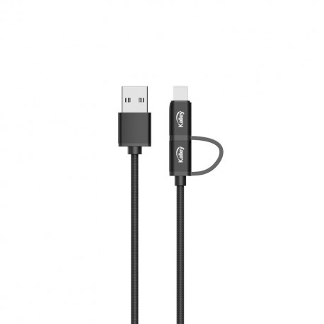 Cable Kalley USB a Micro USB con adaptador USB-C K-GCB2N1