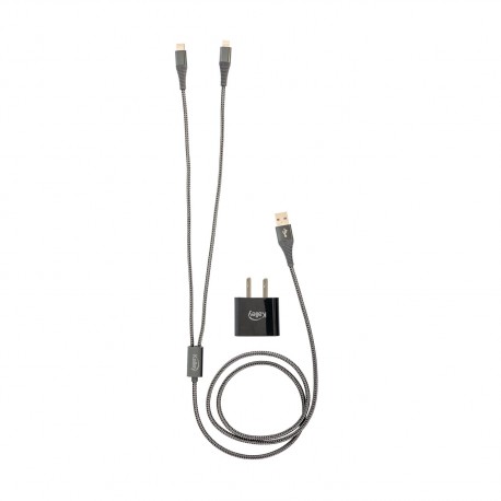 Cargador de Pared Kalley Dual USB + Cable USB a Lightning de 1.2 Metros