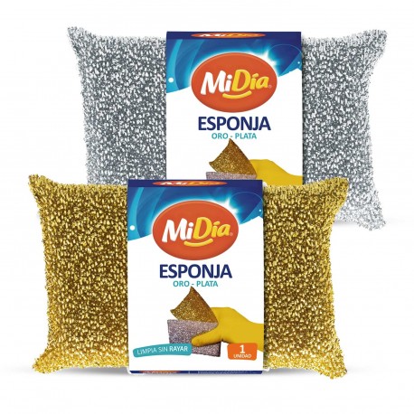 Esponja Oro / Plata MiDía x 1 Und