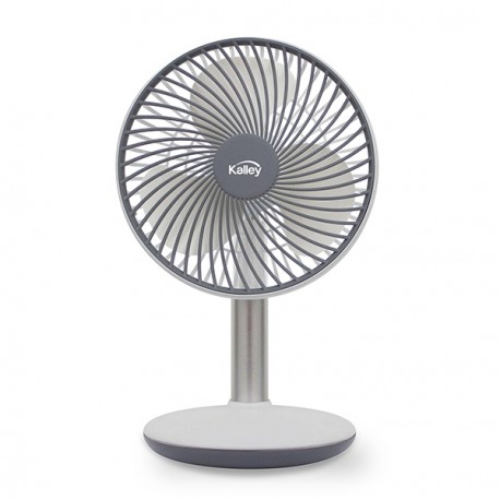 Ventilador Blanco Kalley Mesa Recargable K-VM6B