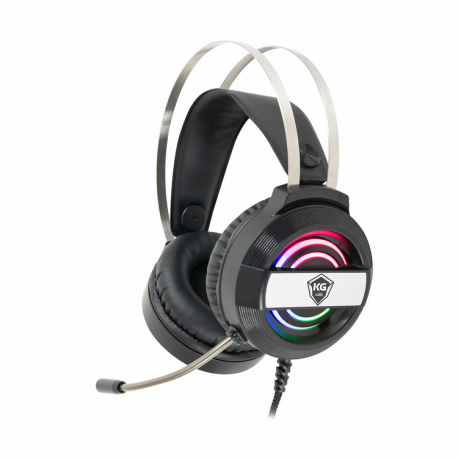 Audífonos De Diadema Negros Kalley Alámbricos K-KGA1