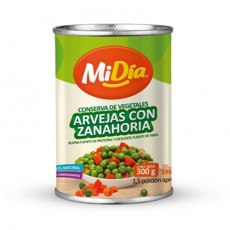Arveja Zanahoria MiDía x300 Gramos