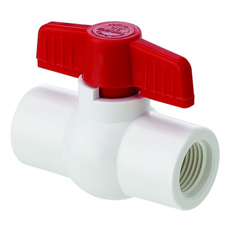 Válvula De Bola En PVC Roscada 1/2" Bolsa X6 Unidades