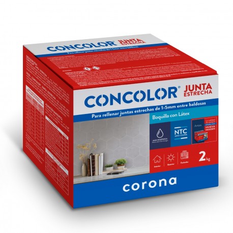 CONCOLOR® Corona Junta Estrecha Súper Blanco 2 kg