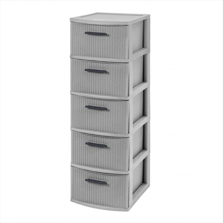 Cajonero Crochet 5 Niveles Gris MQ