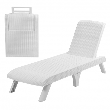 Cama Asoleadora MQ Plegable Capri Blanco