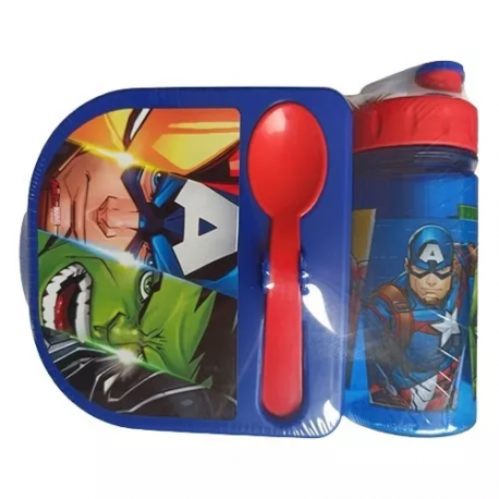 Set Wantu Botilito + Sanduchera Avengers Niños