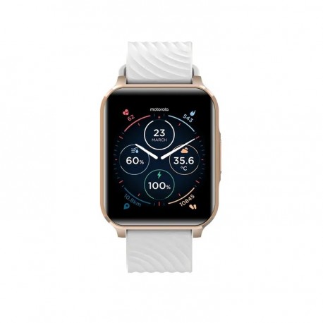 Reloj MOTOROLA Moto Watch 70 42.926 mm caja de Aluminio Oro Rosa Correa Blanco