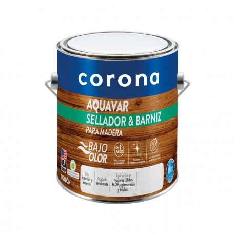 Barniz Corona Para Madera Semimate 1 Galón