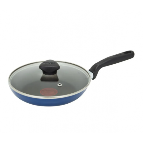 Cacerola 16 CM IMUSA Antiadherente Colors Blue con tapa de vidrio