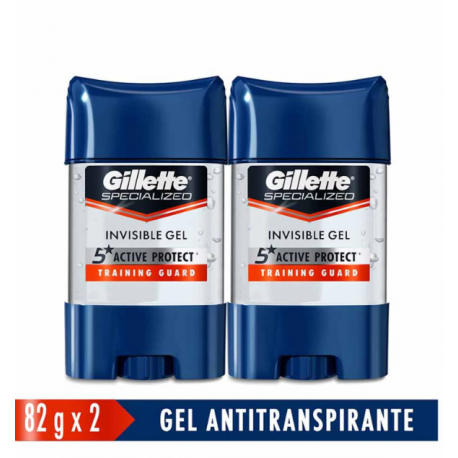 Desodorante Gillette Gel Active Protect Frasco X 82 Gr X 2 Und Precio Especial