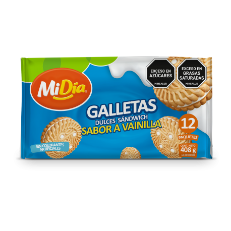 Galletas Crema Vainilla MiDÍa 408G