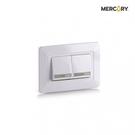 Interruptor Doble Conmutable Mercury Blanco 118z-02  Eti09