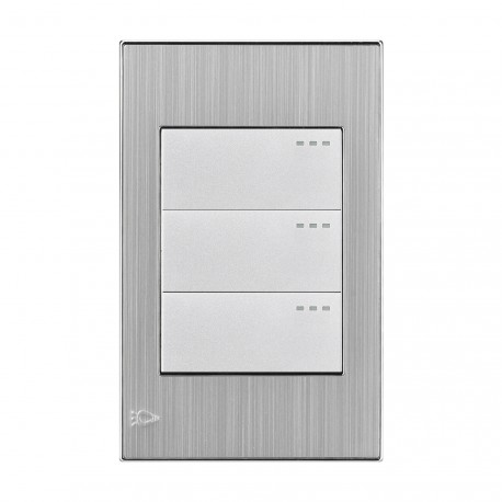 Interruptor Mercury De Incrustar Triple Conmutable Stainless
