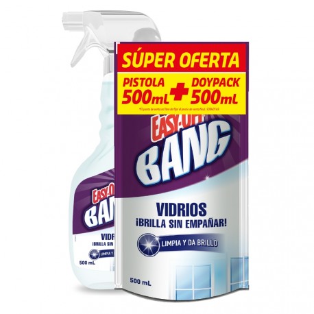 Limpiador De Vidrios Easy-Off Bang Cristal Pistola x 500ml
