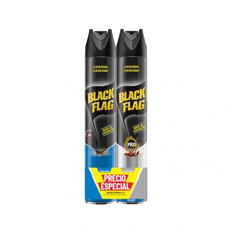 Insecticida Black Flag Matavoladores + Insecticida Matarastreros 400ml x2
