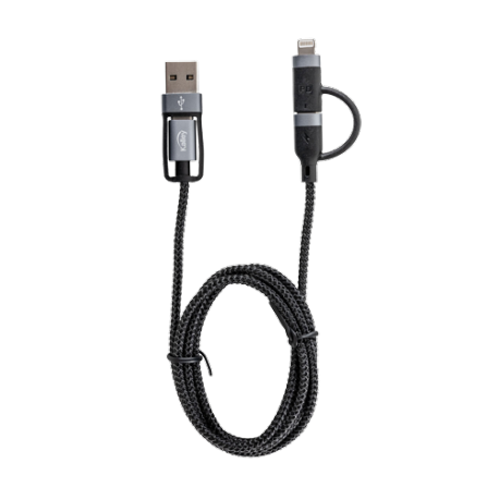 Cable Kalley 4 en 1 USB / USB - C a USB - C Lightning de 1 Metro