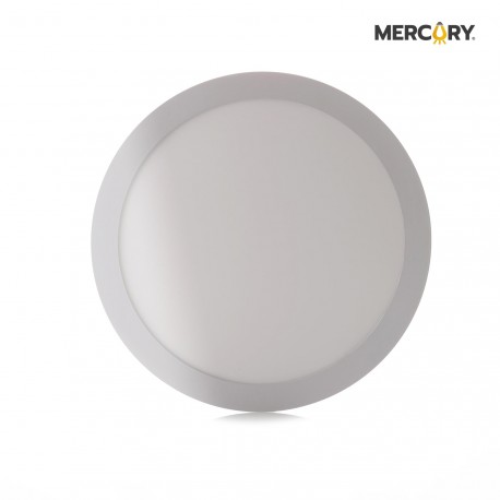 Panel Led Mercury De Incrustar Luz Blanca Redondo 24W 10"