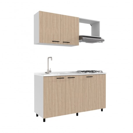 Cocina Bulgaria 150 4g Izq Blanco/Tula 