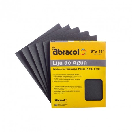 Lija de Agua Abracol #120 De 9X11 50Ud