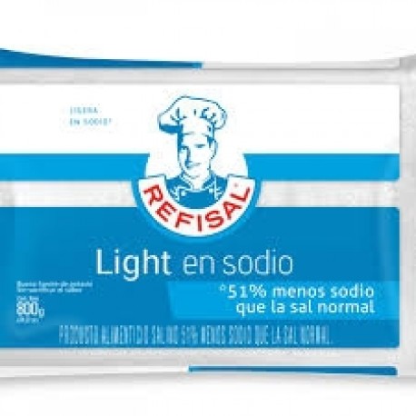 Sal Refisal Ligera En Sodio Bolsa x 800G
