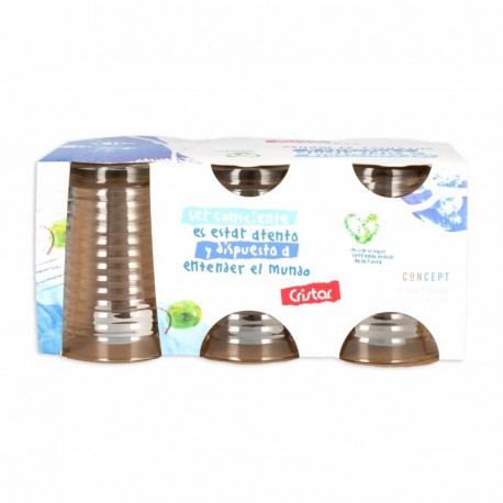 Set Vaso Rayas Consep Cristar