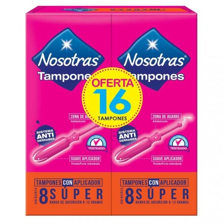 Tampon Nosotras Aplicador 16x6x1