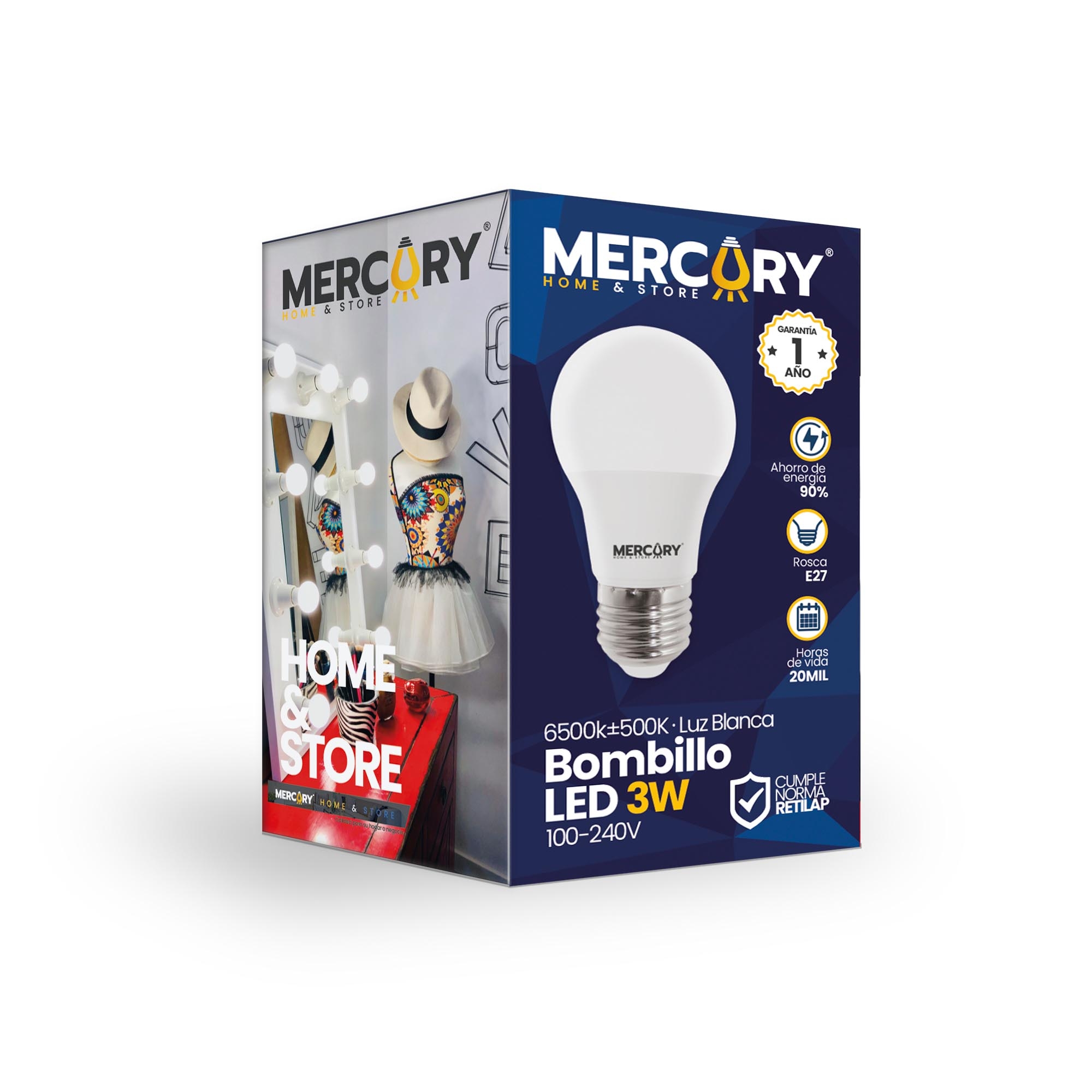 Bombillo led 3w e27 6500k alta calidad 90lumens w ibl02 - Eléctricos ...